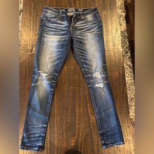 Women’s Blue Distressed Jeans